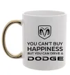Чашка з кольоровою ручкою You can drive Dodge Золото фото