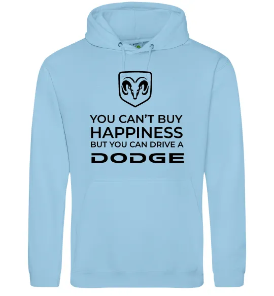 Мужская толстовка (худи) You can drive Dodge Голубой фото