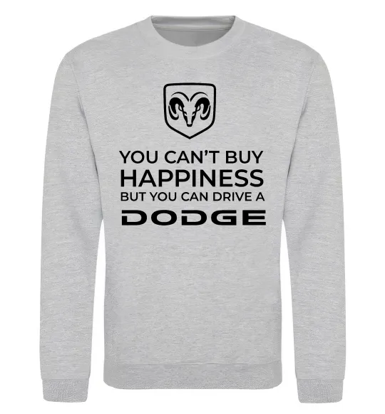 Світшот You can drive Dodge Сірий меланж фото