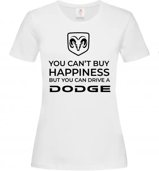Жіноча футболка You can drive Dodge Білий фото