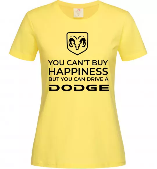 Жіноча футболка You can drive Dodge Лимонний фото