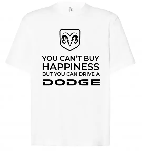 Футболка Оверсайз You can drive Dodge Белый фото