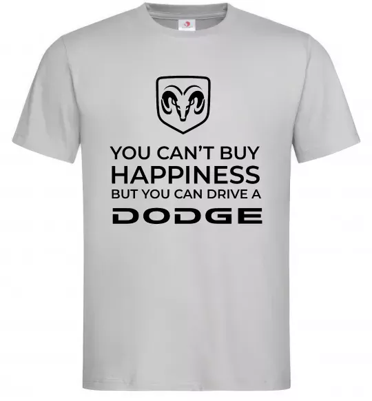 Мужская футболка You can drive Dodge Серый фото