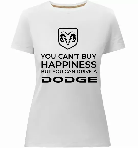 Женская премиум футболка You can drive Dodge Белый фото