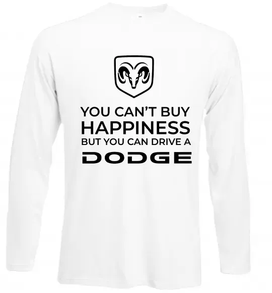 Лонгслив You can drive Dodge Белый фото