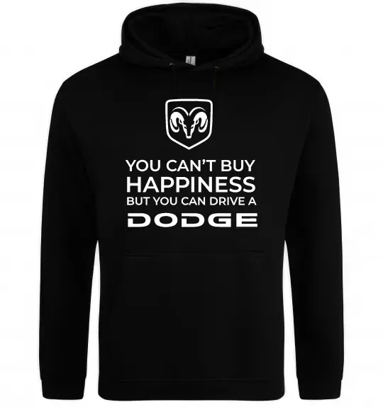 Мужская толстовка (худи) You can drive Dodge Черный фото