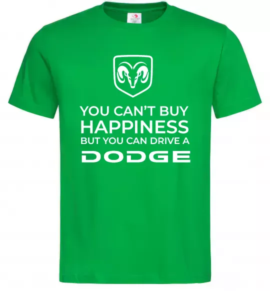 Мужская футболка You can drive Dodge Зеленый фото
