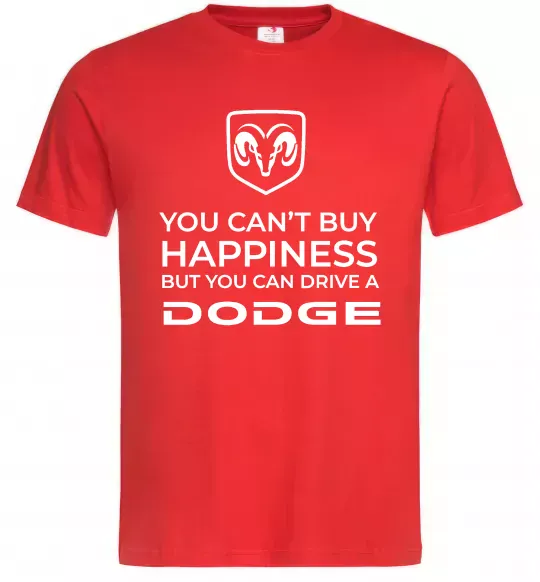 Мужская футболка You can drive Dodge Красный фото