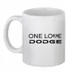 Чашка керамическая One love Dodge Белый фото