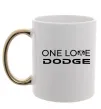 Чашка з кольоровою ручкою One love Dodge Золото фото