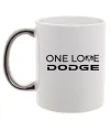 Чашка з кольоровою ручкою One love Dodge Срібло фото