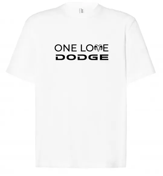 Футболка Оверсайз One love Dodge Білий фото