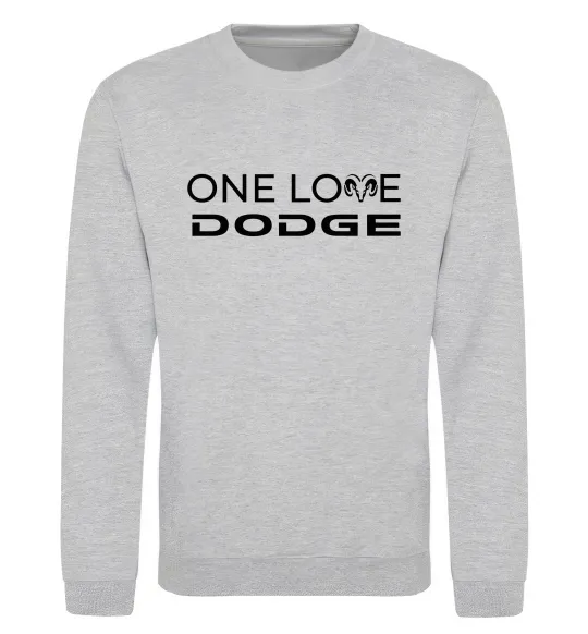 Світшот One love Dodge Сірий меланж фото