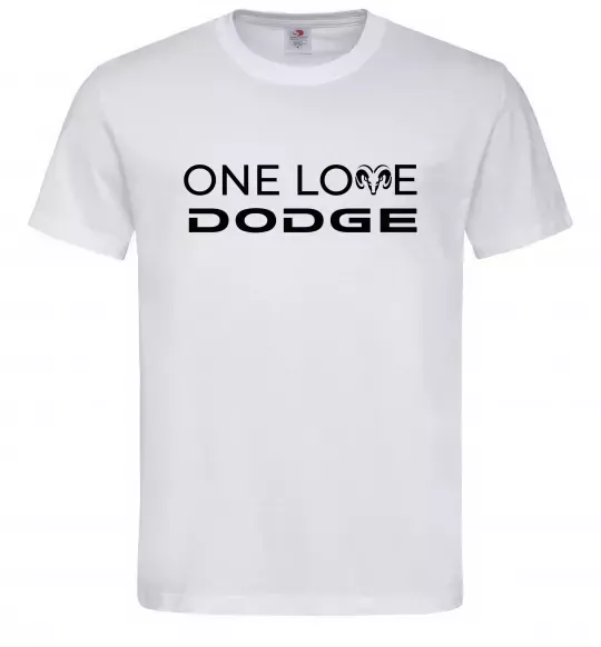 Мужская футболка One love Dodge Белый фото