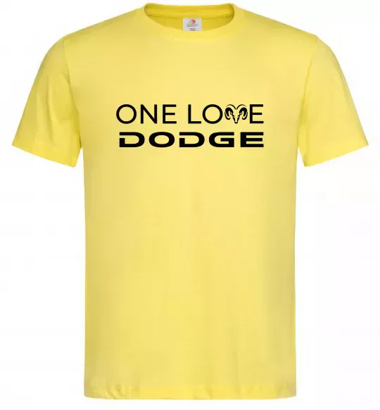 Мужская футболка One love Dodge Лимонный фото