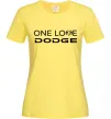 Женская футболка One love Dodge Лимонный фото