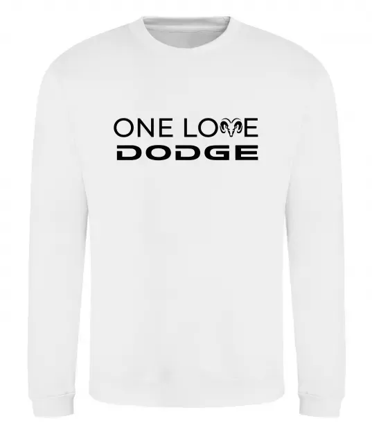 Свитшот One love Dodge Белый фото