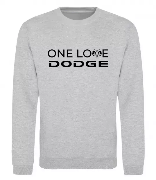 Свитшот One love Dodge Серый меланж фото