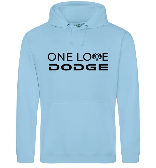 Мужская толстовка (худи) One love Dodge Голубой фото