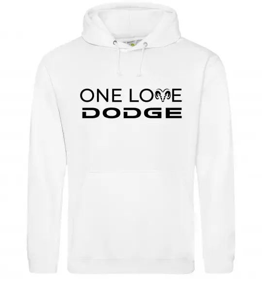 Жіноча толстовка (худі) One love Dodge Білий фото