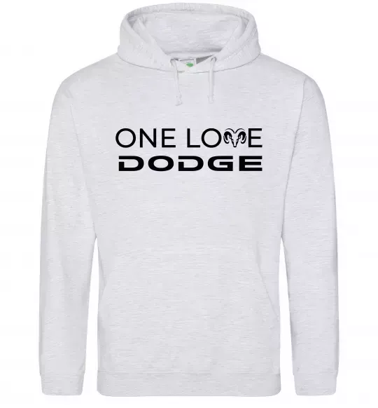 Жіноча толстовка (худі) One love Dodge Сірий меланж фото