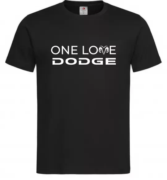 Мужская футболка One love Dodge Черный фото