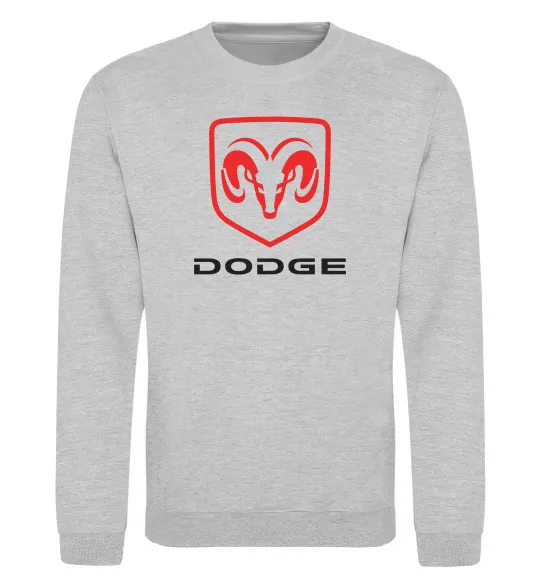 Світшот Dodge напис з лого Сірий меланж фото