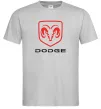 Мужская футболка Dodge напис з лого Серый фото