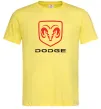 Мужская футболка Dodge напис з лого Лимонный фото