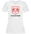 Женская футболка Dodge напис з лого Белый фото