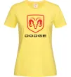 Женская футболка Dodge напис з лого Лимонный фото
