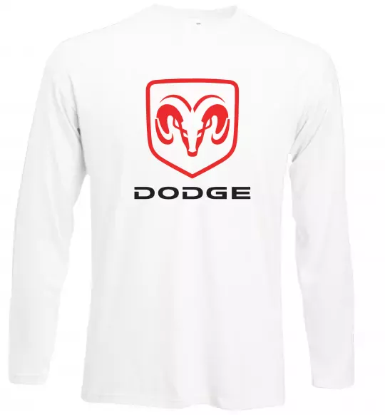 Лонгслив Dodge напис з лого Белый фото