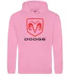 Чоловіча толстовка (худі) Dodge напис з лого Рожевий фото