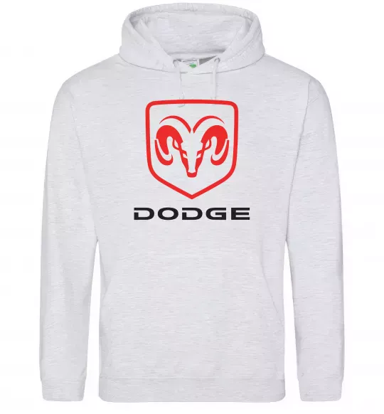 Женская толстовка (худи) Dodge напис з лого Серый меланж фото