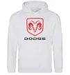 Женская толстовка (худи) Dodge напис з лого Серый меланж фото