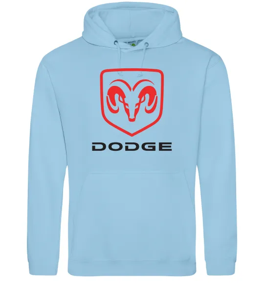 Женская толстовка (худи) Dodge напис з лого Голубой фото