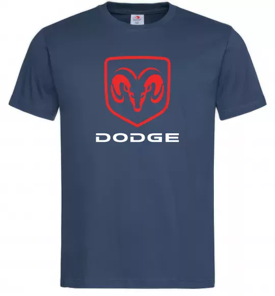 Мужская футболка Dodge напис з лого Темно-синий фото