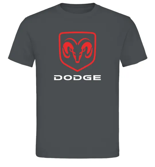 Мужская футболка Dodge напис з лого Графит фото