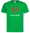 Мужская футболка Dodge напис з лого Зеленый фото