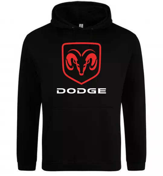 Женская толстовка (худи) Dodge напис з лого Черный фото