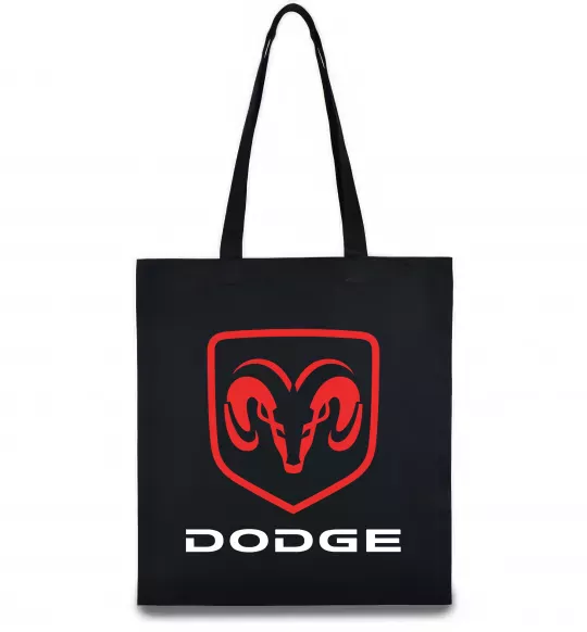 Эко-сумка Dodge напис з лого Черный фото