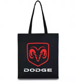 Эко-сумка Dodge напис з лого Черный фото