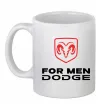 Чашка керамическая Dodge for men Белый фото