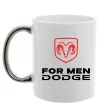 Чашка с цветной ручкой Dodge for men Серебро фото