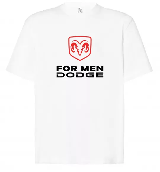 Футболка Оверсайз Dodge for men Білий фото