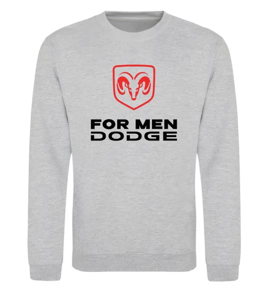 Світшот Dodge for men Сірий меланж фото
