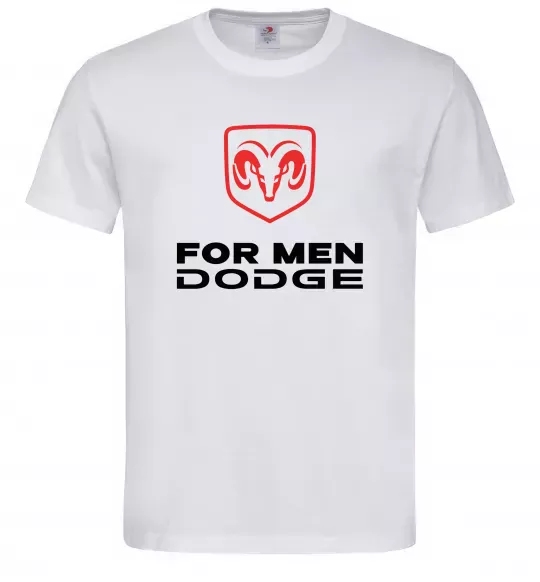 Мужская футболка Dodge for men Белый фото