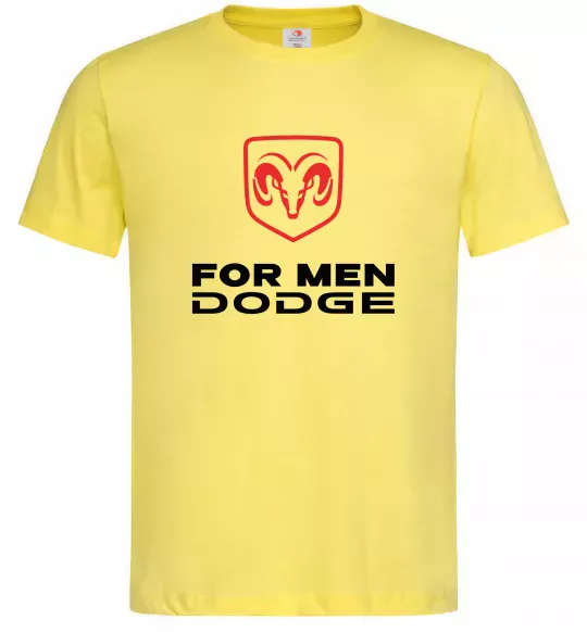 Мужская футболка Dodge for men Лимонный фото