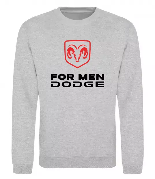 Свитшот Dodge for men Серый меланж фото