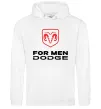 Мужская толстовка (худи) Dodge for men Белый фото